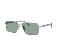Prada Homme Sunglass PR A57S - Couleur du Monture: Argent, Couleur de Lentille: Pétrole Vert