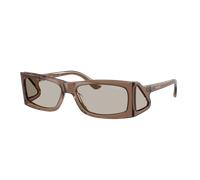 Prada Homme Sunglass PR B03S - Couleur du Monture: Transparent Marron, Couleur de Lentille: Marron clair