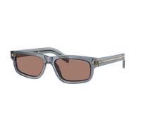 Prada Homme Sunglass PR B11S - Couleur du Monture: Océan transparent, Couleur de Lentille: Marron effet miroir Intérieur Gris
