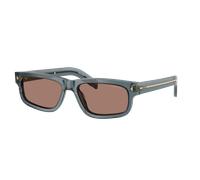 Prada Homme Sunglass PR B11S - Couleur du Monture: Océan transparent, Couleur de Lentille: Marron effet miroir Intérieur Gris