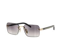 Prada Homme Sunglass PR D55S - Couleur du Monture: Or Pâle, Couleur de Lentille: Effet miroir dégradé Bleu Argent