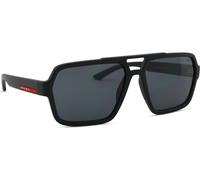 Prada Linea Rossa Homme Prada Linea Rossa PS A06S DG002G Lunettes de soleil Injecté Noir Gris Pilote Polarisé