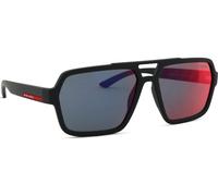 Prada Linea Rossa Homme Prada Linea Rossa PS A06S DG008F Lunettes de soleil Injecté Noir Gris Pilote Miroir