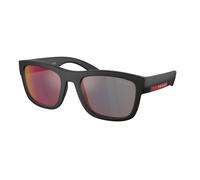 Prada Linea Rossa Homme Prada Linea Rossa PS 01ZS DG008F Lunettes de soleil Nylon Noir Gris Pillow Miroir
