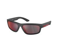 Prada Linea Rossa Homme Prada Linea Rossa PS 05ZS DG008F Lunettes de soleil Injecté Noir Gris Carré Miroir Miroir