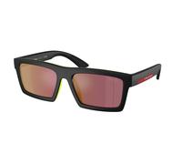 Prada Linea Rossa Homme Prada Linea Rossa PS A07S 1BO10A Lunettes de soleil Injecté Noir Carré Normale Miroir