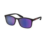 Prada Linea Rossa Homme Prada Linea Rossa PS A08S UFK05U Lunettes de soleil Injecté Gris Bleu Pillow Normale