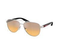 Prada Linea Rossa Homme Prada Linea Rossa PS A52S 1BC40Z Lunettes de soleil Métal Argent Gris Pilote Normale Nuancé