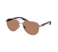 Prada Linea Rossa Homme Prada Linea Rossa PS A52S 5AV20D Lunettes de soleil Métal Gris Marron Pilote Normale