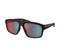 Prada Linea Rossa Homme Prada Linea Rossa PS B02S 1BO08F Lunettes de soleil Injecté Noir Gris Géométrique Miroir