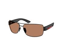 Prada Linea Rossa Homme Prada Linea Rossa PS B52S 1BO20D Lunettes de soleil Métal Noir Marron Géométrique Normale