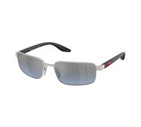 Prada Linea Rossa Homme Prada Linea Rossa PS B54S 1BC11A Lunettes de soleil Métal Argent Argent Carré Normale En miroir