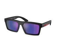 Prada Linea Rossa Homme PS A07S 1BO05U Lunettes de soleil Injecté Noir Bleu Carré Normale