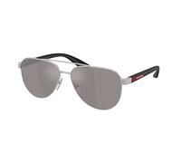 Prada Linea Rossa Homme PS A52S 18X80I Lunettes de soleil Métal Gris Marron Pilote Normale Miroir