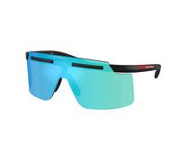 Prada Linea Rossa Homme PS B06S 1BO08R Lunettes de soleil Injecté Noir Vert Carré Miroir