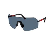 Prada Linea Rossa Homme PS B50S 1BO06A Lunettes de soleil Métal Noir Bleu Géométrique Normale