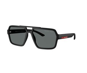 Prada Linea Rossa Homme Sunglass PS A06S - Couleur du Monture: Noir Rubbero, Couleur de Lentille: Gris foncé Polar