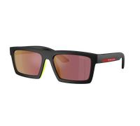 Prada Linea Rossa Homme Sunglass PS A07S - Couleur du Monture: Noir mat, Couleur de Lentille: Gris foncé tuning rouge miroir