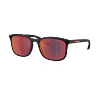 Prada Linea Rossa Homme Sunglass PS A08S - Couleur du Monture: Noir mat, Couleur de Lentille: Rouge/jaune effet miroir gris foncé