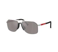 Prada Linea Rossa Homme Sunglass PS B51S - Couleur du Monture: Argent Mat, Couleur de Lentille: Marron violet miroir argenté