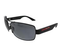 Prada Linea Rossa Homme PS 50ZS 1AB02G Lunettes de soleil Métal Noir Gris Pillow Polarisé