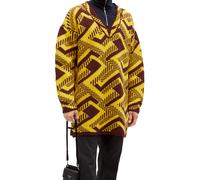 PRADA Pull Over Oversized Géométrique Col En V Pull En Laine Shetland S