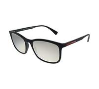 Prada Sport homme 0PS01TS DG02B0 56 Montures de lunettes, Noir (Black Rubber/Lightgreymirrorsilver)