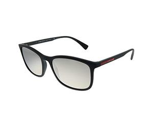 PRADA SPORT homme 0PS01TS DG02B0 56 Montures de lunettes, Noir (Black Rubber/Lightgreymirrorsilver)