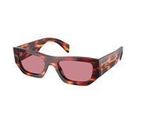 Prada Unisex Prada PR A01S 13O80B Lunettes de soleil Acétate Rouge Violet Pillow Normale