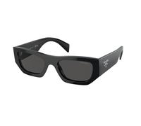 Prada Unisex Prada PR A01S 16K08Z Lunettes de soleil Acétate Noir Gris Pillow Normale