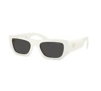 Prada Unisex Sunglass PR A01S - Couleur du Monture: Blanc, Couleur de Lentille: Gris foncé