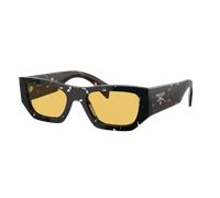 Prada Unisex Sunglass PR A01S - Couleur du Monture: Havana noir transparent, Couleur de Lentille: Jaune