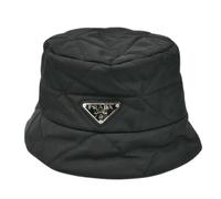 Prada Vintage - Chapeau Bob Prada Pre-owned en Nylon à Logo Triangle - Femme - Pre-owned - Noir - Taille: ONE Size