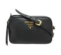 Prada Vintage - Sac bandoulière Pre-owned en cuir Vitello Phenix - Femme - Pre-owned - Noir - Taille: ONE Size