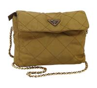 Prada Vintage - Sac Bandoulière Vintage en Nylon Pre-owned - Femme - Pre-owned - Beige - Taille: ONE Size