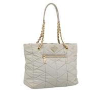 Prada Vintage - Sac cabas en nylon Pre-owned - Femme - Pre-owned - Beige - Taille: ONE Size