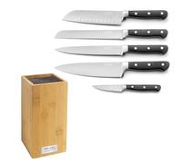 Pradel Essentiel Blason Bloc spaghettis avec 5 couteaux de cuisine, Noir