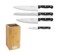 Pradel Essentiel Craft Bloc spaghettis + 4 couteaux de cuisine 13C, Bambou