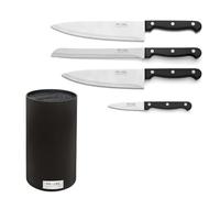 Pradel Essentiel Craft Bloc spaghettis + 4 couteaux de cuisine 13C, Noir