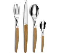 Generique - Ménagère Pradel Essentiel Gamma Nature - 24 couverts (6 pers.) Inox 18/0 Bois clair