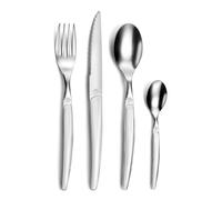 Pradel Essentiel Gamma Service 24 couverts Inox 18/0 Pour 6 convives, Blanc
