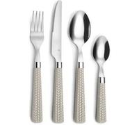 Amefa Ménagère PRADEL ESSENTIEL 24 couverts 6 pers Acier inox 18/0 Finition standard Taupe Paille