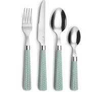 PRADEL ESSENTIEL Ménagère 24 couverts 6 pers – Acier inox 18/0, finition standard – Vert d'eau