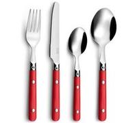Amefa Service de couverts PRADEL ESSENTIEL Saxo - 16 pièces (4 pers) Acier inox 18/0 Rouge