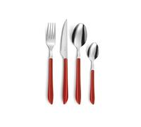 PRADEL ESSENTIEL - VIBRATO ROUGE - Ménagère 24 pièces