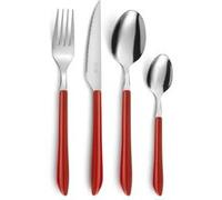 PRADEL ESSENTIEL - VIBRATO ROUGE - Ménagère 24 pièces