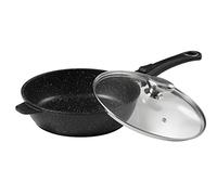 Pradel Excellence - 52391M - Sauteuse 24cm "Façon Pierre" en Fonte Aluminium, tous Feux dont Induction, Noir