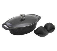 Pradel Excellence 52804m Marmite Ovale Set De 2 Pièces Façon Pierre Tous Feux Dont Induction Multicolore