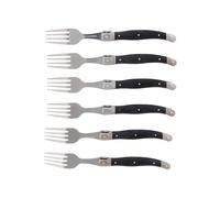 Pradel Excellence - 7210G-6NT - Boîte de 6 Fourchettes - Acier Inoxydable - Manche Gris Marbré - Boîte Vitrine - Élégance et Praticité - Dimensions 25.7 x 16.7 x 2 cm