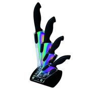 Pradel Excellence - Bloc de 4 Couteaux - Lames en Titane Revêtues - Chef, Découpe, Utilitaire, Office - Design Moderne - Haute Performance et Durabilité